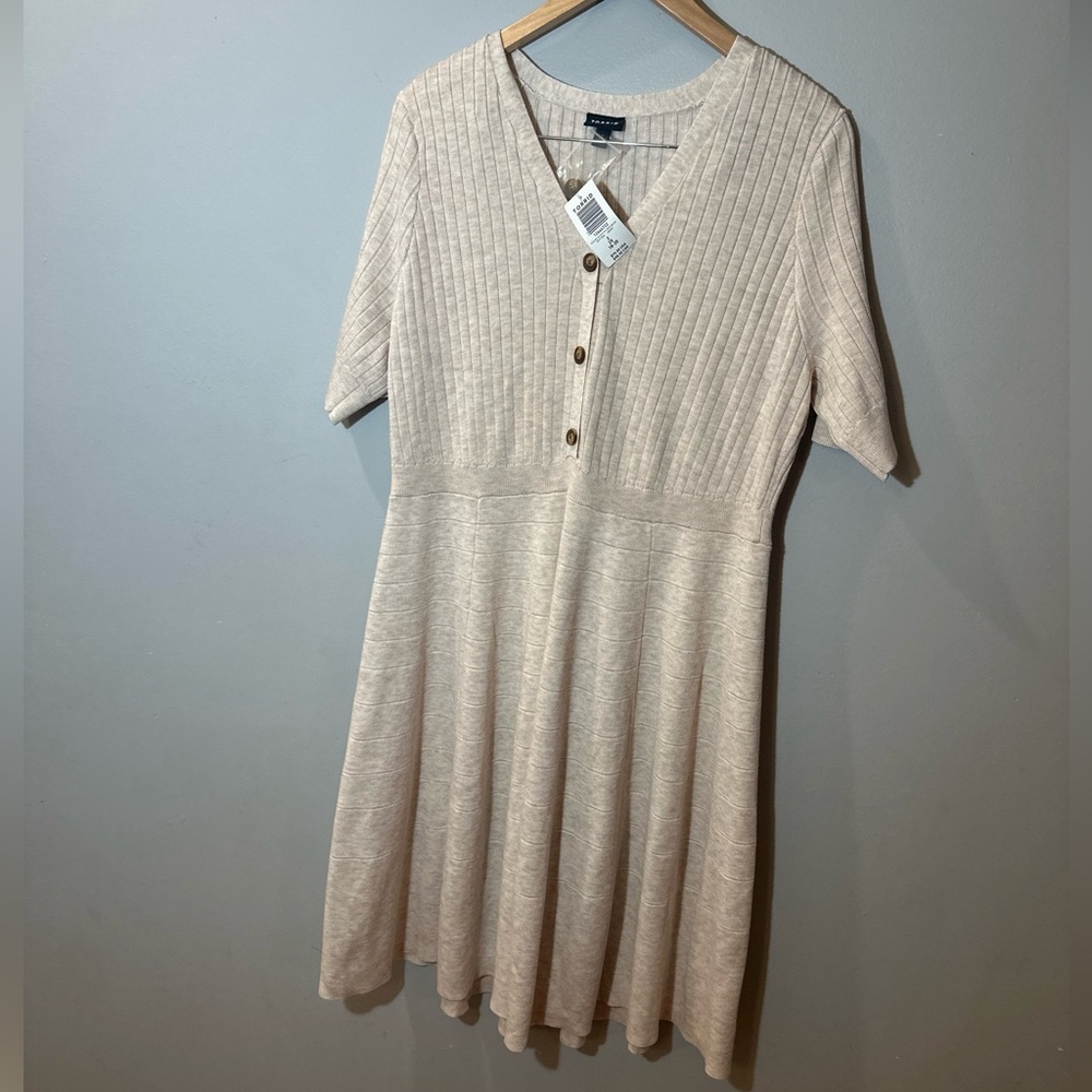 Torrid plus size 2 knit ribbed skater dress